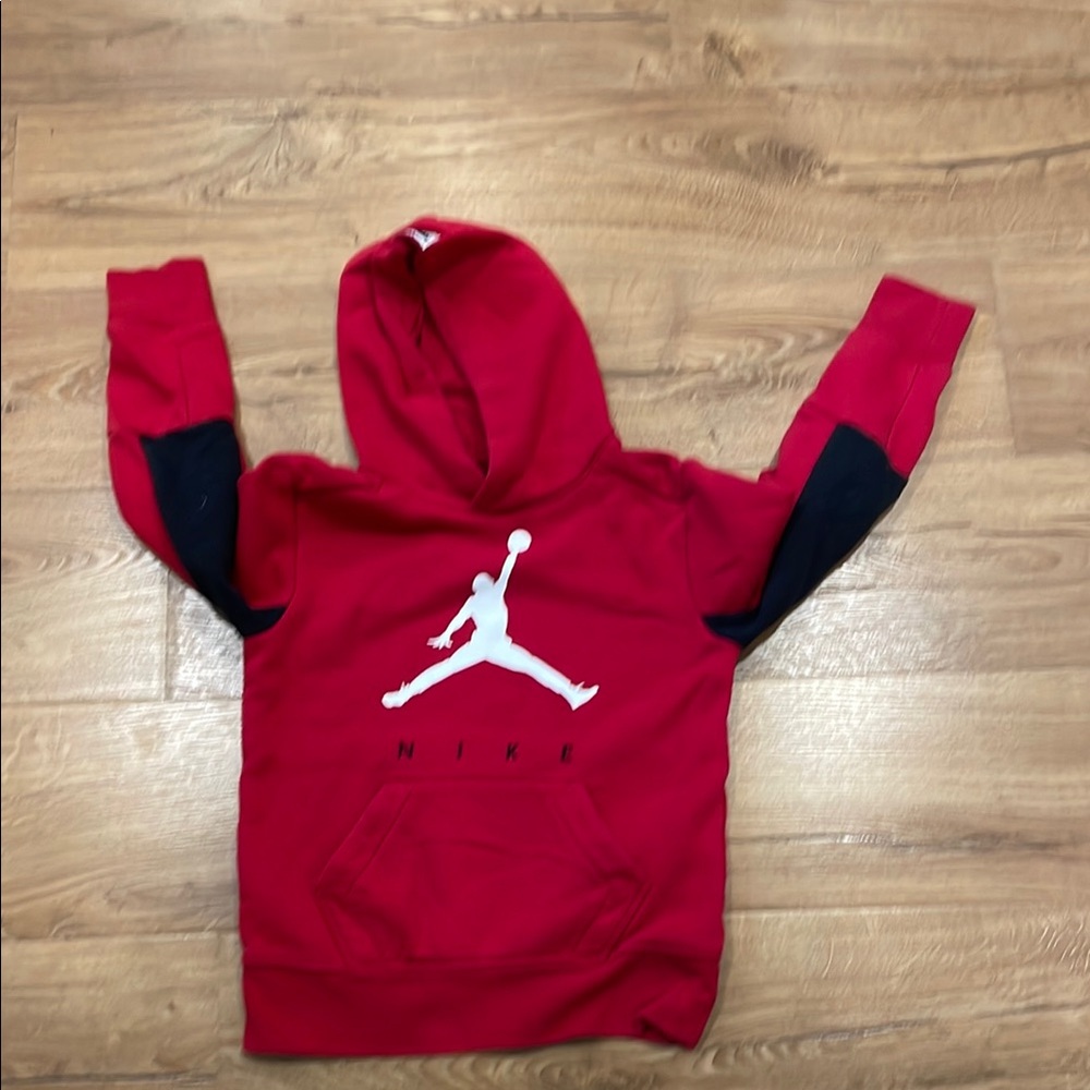 Nike Kids Red Hoodie Air Jordan (youth 8-10) Jump Man